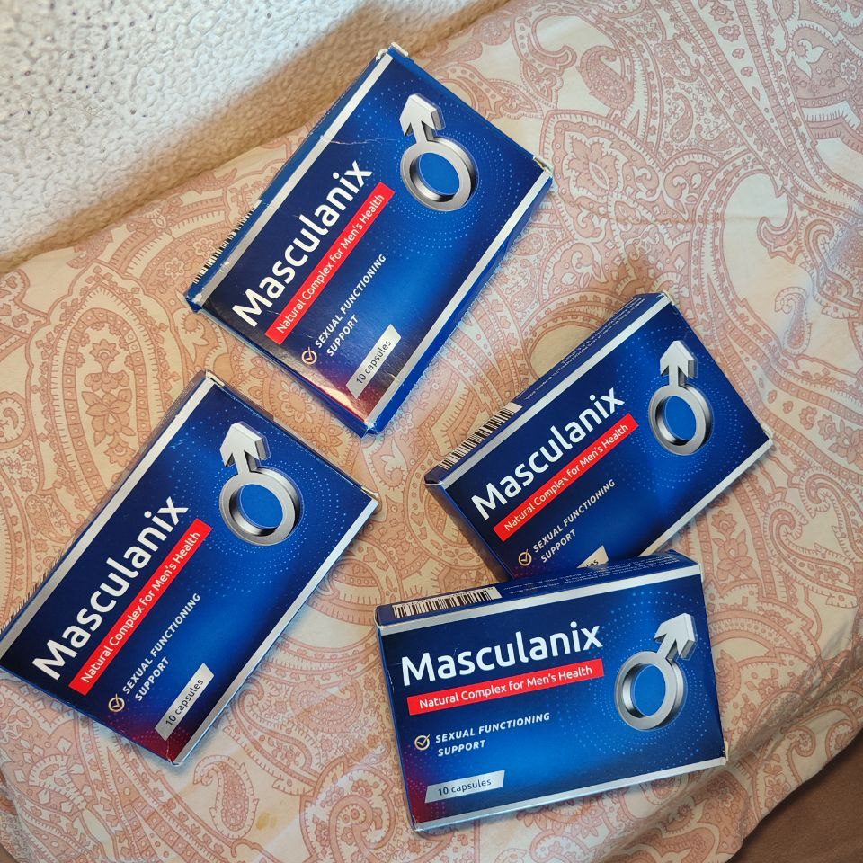 Masculanix: caja azul con 10 cápsulas de saw palmetto y zinc